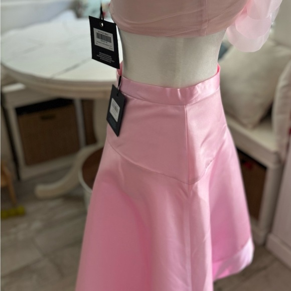 Brand New Cynthia Rowley High-Low Light Pink Satin Maxi Skirt -BNWT - Picture 9 of 9